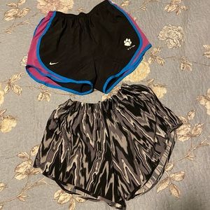 2 pairs of womens running shorts